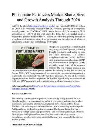 Phosphatic Fertilizers Market Share, Size, and Growth Analysis Through 2026