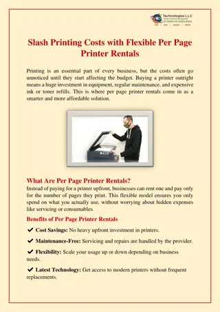 Slash Printing Costs with Flexible Per Page Printer Rentals