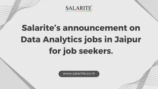 Salarite’s announcement on Data Analytics jobs in Jaipur for job seekers.