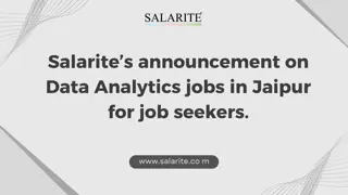 Salarite’s announcement on Data Analytics jobs in Jaipur for job seekers.