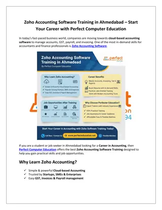 Zoho Accounting Software Training in Ahmedabad Perfect Computer Education