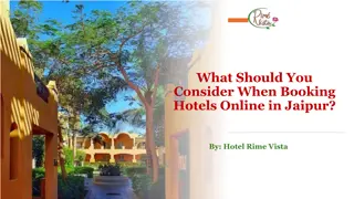 What Should You Consider When Booking Hotels Online in Jaipur?
