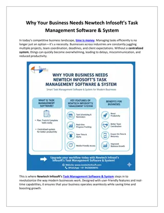 Why Your Business Needs Newtech Infosoft’s Task Management Software & System