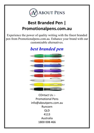 Best Branded Pen | Promotionalpens.com.au