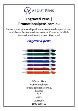 Engraved Pens | Promotionalpens.com.au