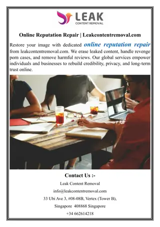Online Reputation Repair  Leakcontentremoval