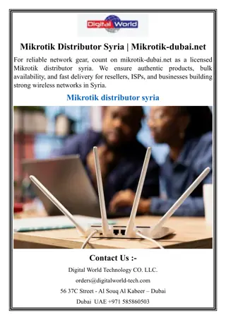 Mikrotik Distributor Syria  Mikrotik-dubai.net