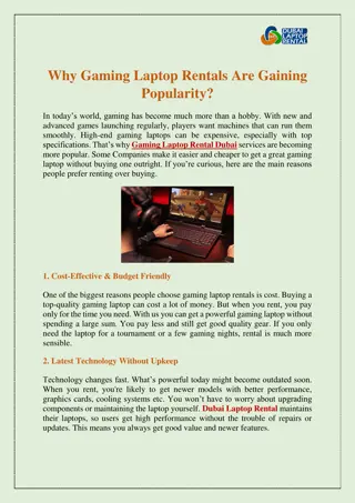 Why Gaming Laptop Rentals Are Gaining Popularity?