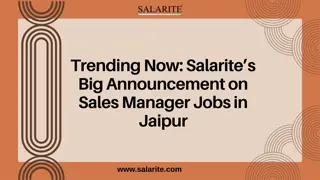 Trending Now Salarite’s Big Announcement on Sales Manager Jobs in Jaipur