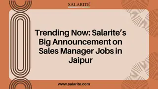 Trending Now Salarite’s Big Announcement on Sales Manager Jobs in Jaipur
