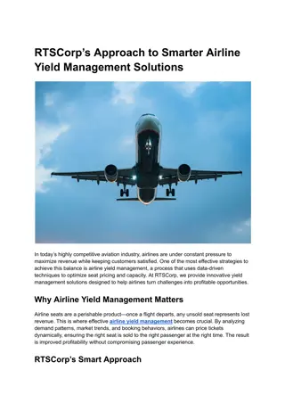 RTSCorp’s Approach to Smarter Airline Yield Management Solutions