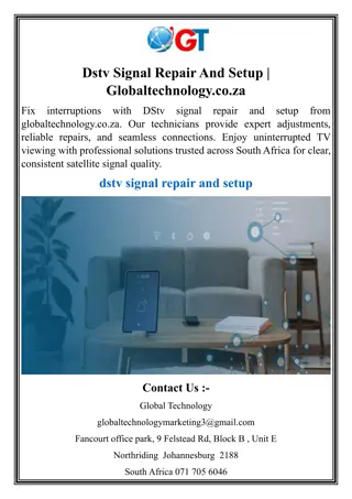 Dstv Signal Repair And Setup  Globaltechnology.co.za