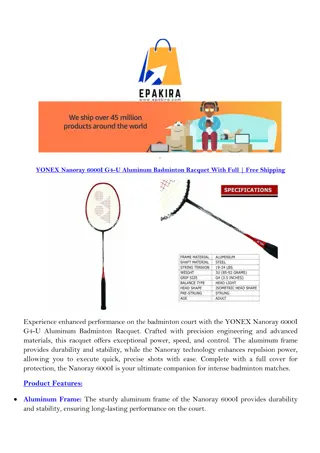 YONEX Nanoray 6000I G4-U Aluminum Badminton Racquet With Full  Free Shipping