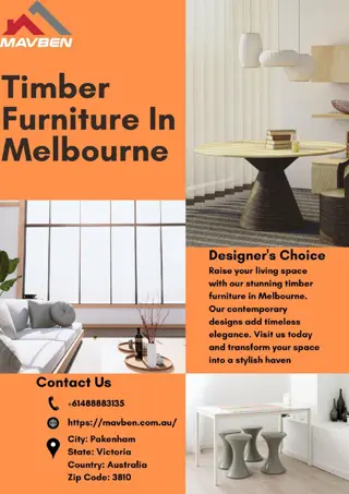 Choosing the Best Timber Furniture in Melbourne
