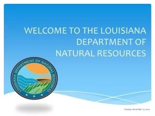 Welcome to the Louisiana Department of Natural Resources