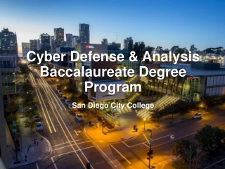 Cyber Defense & Analysis Baccalaureate Degree Program