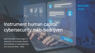 Instrument human capital cybersecurity mkb bedrijven