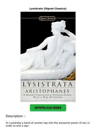 PDF✔️Download❤️ Lysistrata (Signet Classics)