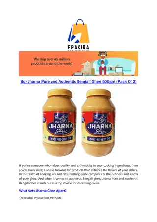 Buy Jharna Pure and Authentic Bengali Ghee 500gm (Pack Of 2)