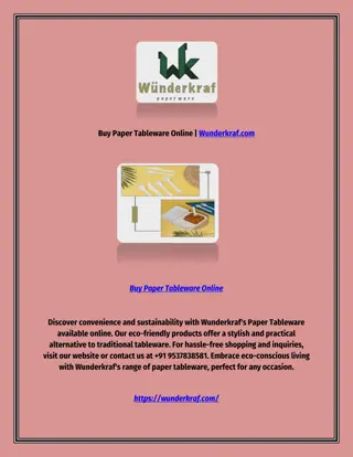 Buy Paper Tableware Online