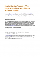 Motivating Hope: The Adventures of Brian Matthew Markle in Ottawa
