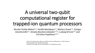 Universal Two-Qubit Computational Register for Trapped Ion Quantum Processors