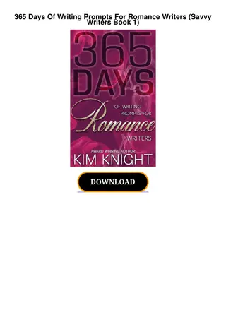 download✔ 365 Days Of Writing Prompts For Romance Writers (Savvy Writers Book