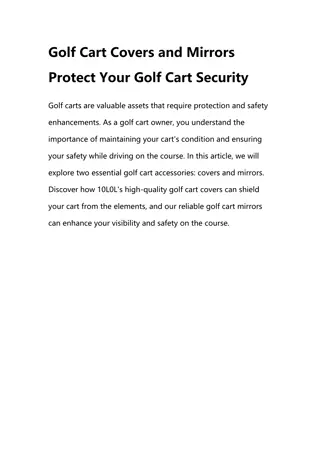Golf Cart Covers and Mirrors Protect Your Golf Cart Security