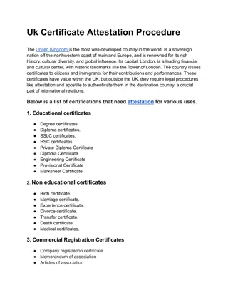 Uk Certificate Attestation Procedure