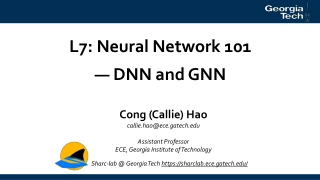 L7: Neural Network 101 — DNN and GNN