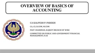 OVERVIEW OF BASICS OF ACCOUNTING