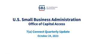 U.S. Small Business Administration Quarterly Update - October 24, 2023