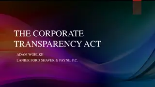 Understanding the Corporate Transparency Act: Reporting and Compliance