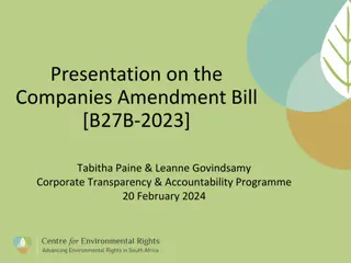 Enhancing Corporate Transparency: Analysing The Companies Amendment Bill [B27B-2023]