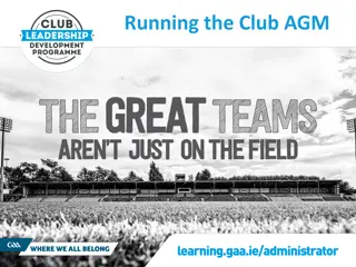 Club AGM Preparations: Guidelines and Important Dates