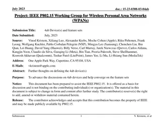 Advancements in Wireless Personal Area Networks (WPANs)