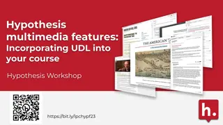 Integrating UDL and Social Annotation Through Hypothesis Workshop