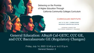 Understanding General Education Changes: AB928, Cal-GETC, and More