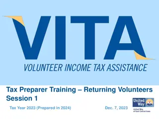 Tax Preparer Training for Returning Volunteers - Session Highlights and Resources