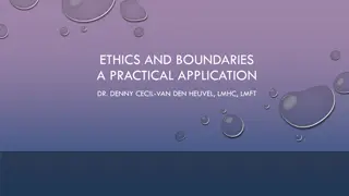 Practical Application of Ethics and Boundaries in Clinical Practice