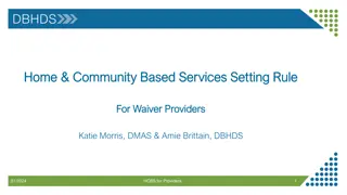 Home and Community-Based Services Setting Rule for Waiver Providers