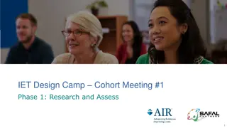 IET Design Camp Cohort Meeting: Research and Assess Phase Highlights