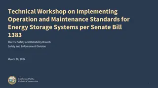 Technical Workshop on Implementing Operation and Maintenance Standards for Energy Storage Systems
