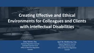 Creating Effective and Ethical Environments for Colleagues and Clients with Intellectual Disabilities