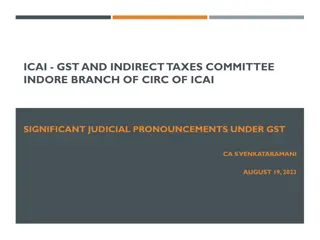 Important GST Judicial Pronouncements and Case Law Updates