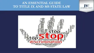 Understanding Title IX and MS State Law
