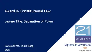 Understanding Separation of Powers in Constitutional Law