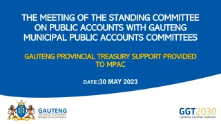 Support and Oversight for Municipal Public Accounts Committees in Gauteng