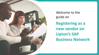 Guide to Registering as a New Vendor on Lipton's SAP Business Network