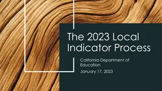 Understanding California's 2023 Local Indicator Process